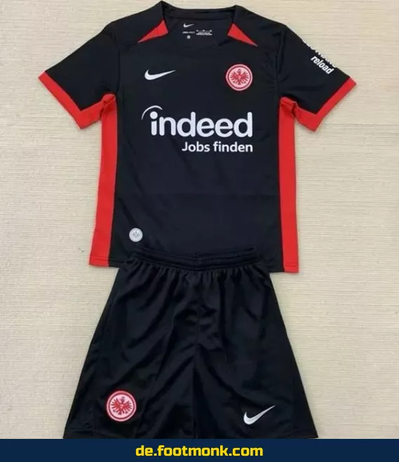 Frankfurt Auswärtstrikot Kinder 2024/2025 – Schwarz | Günstige Fußballtrikots online kaufen | Nike/Adidas Vereinstrikots | Personalisierbar