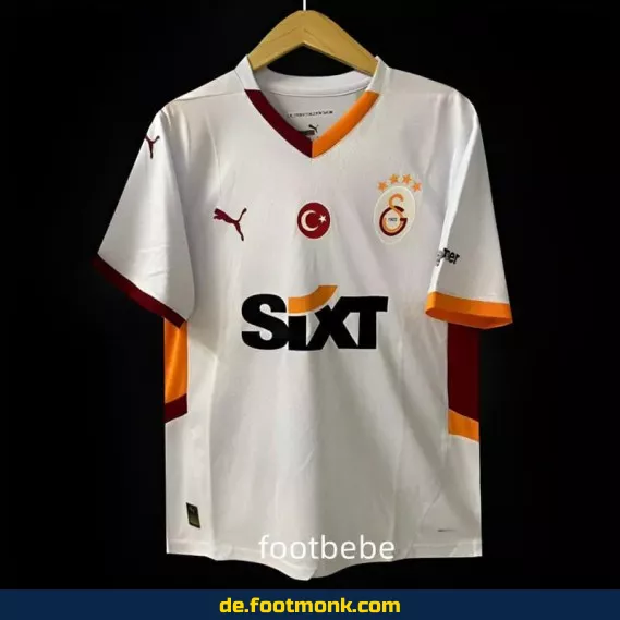 Galatasaray Auswärtstrikot 2024/2025 weiß – Fußballtrikot Herren/Damen/Kinder | Authentisches Vereinstrikot | Nike/Adidas | Personalisierbar