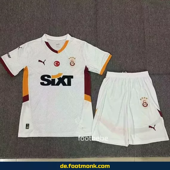 Galatasaray Kinder Fußballtrikot 2024/2025 Auswärts weiß – Günstige authentische Vereinstrikots