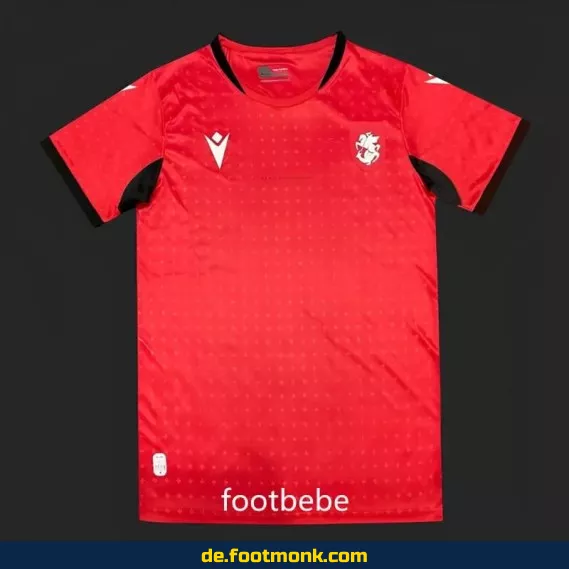 Georgien 2024 Drittes Trikot Rot – Fußballtrikot Herren/Damen/Kinder | Günstige Fussballtrikots Online Kaufen