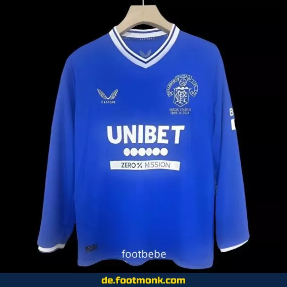 Glasgow Rangers 125 Jahre Jubiläums-Trikot 2024/2025 Langarm – Authentisches Vereinstrikot für Herren | Fußballtrikot günstig online kaufen | Personalisierbar mit Nummer & Name