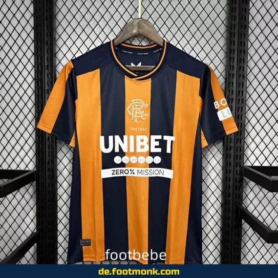Glasgow Rangers Trikot 2024/2025 – Orange/Schwarz – Herren/Damen/Kinder – Authentisches Vereinstrikot – Fußballtrikot günstig online kaufen – Nike/Adidas – Personalisierbar mit Nummer & Name