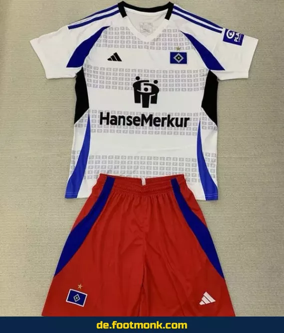 HSV Heimtrikot Kinder 2024/2025 – Weißes Fußballtrikot für Jungen & Mädchen | Günstige Fussballtrikots | Authentisches Vereinstrikot | Fußball-Bundesliga | Adidas