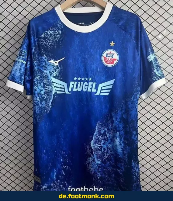 Hansa Rostock Trikot 2025/26 Heim – Offizielles Fussballtrikot Herren/Damen/Kinder – Blaues Vereinstrikot – Fußballtrikot mit Personalisierung – Bundesliga Trikots 2025 – Günstige Fussballtrikots