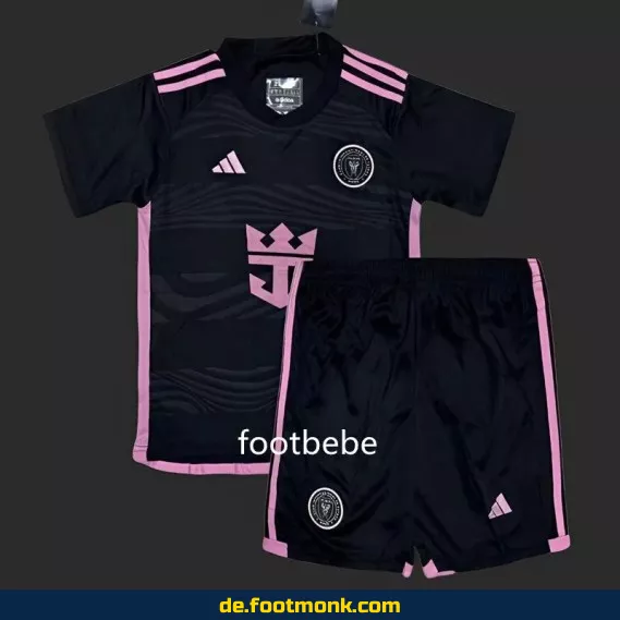 Inter Miami Auswärtstrikot für Kinder 2024/2025 – Schwarz | Günstige Fußballtrikots online kaufen | Authentisches Nike/Adidas Vereinstrikot
