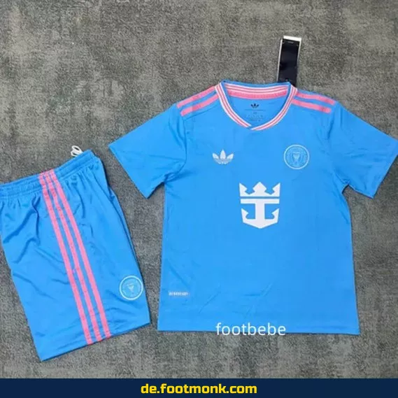 Inter Miami Kinder Fußballtrikot 2025/2026 Drittauswärts blau – Günstige Fussballtrikots online kaufen