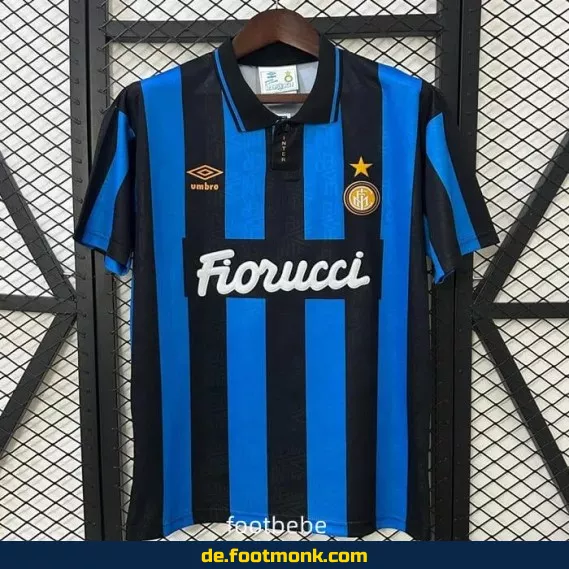 Inter Milan Vintage Trikot 1992/93 Heim – Retro Fußballtrikot Herren/Damen/Kinder | Authentisches Vereinstrikot | Fussballtrikots günstig kaufen