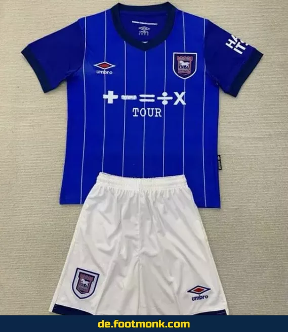 Kinder Fußballtrikot Ipswich Town 2024/2025 Heim blau – Günstige Vereinstrikots online kaufen | Authentisches Fussballtrikot für Kinder