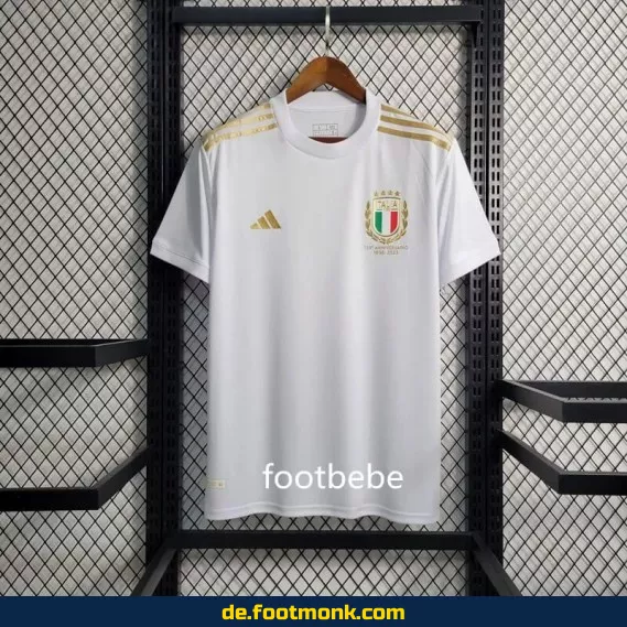 Italien 125 Jahre Jubiläumstrikot 2023 – Weißes Sondereditionstrikot | Fußballtrikot Herren/Damen/Kinder | Authentisches Vereinstrikot | Limitierte Kollektion