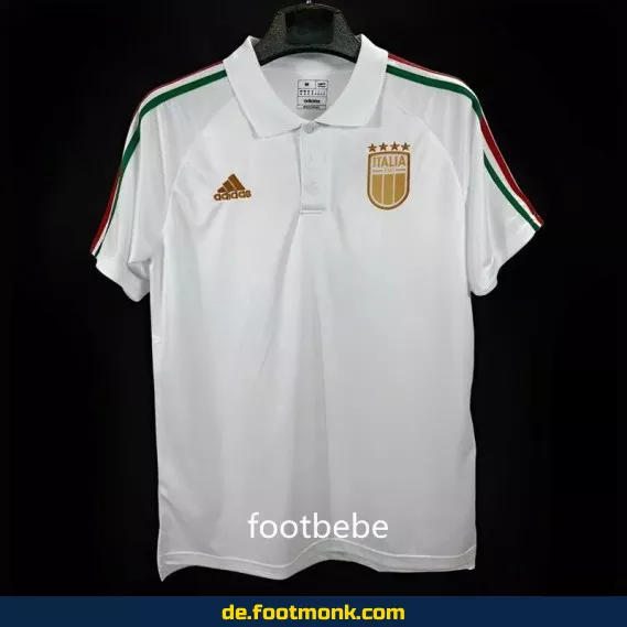 Fußballtrikot Italien 2023/2024 Weiß Polo – Authentisches Herren Trikot