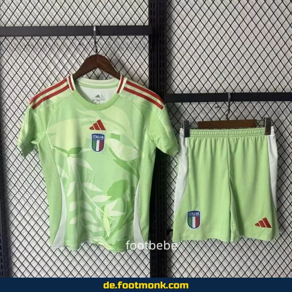 Italien Kinder Fußballtrikot 2025/2026 – Grün | Günstige Fussballtrikots Online Kaufen