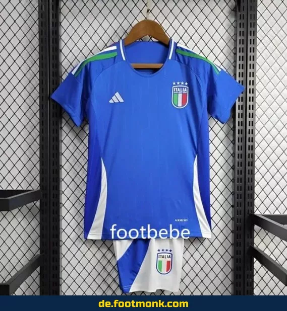 Kinder Italien Trikot EM 2024 blau – Günstige Fußballtrikots online kaufen | Authentisches EM-Trikot für Kinder