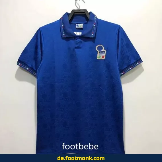 Vintage Italien Fußballtrikot 1994 Heim - Original Retro Trikot blau - Authentisches Fussballtrikot Herren/Damen