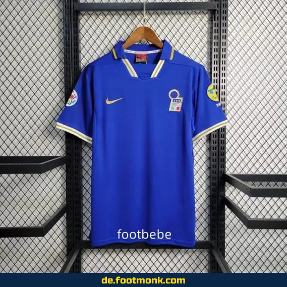 Italien Vintage 1996 Heim-Fußballtrikot Blau