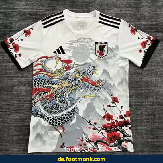 Japan Fußballtrikot 2024/2025 – Dragon & Pflaumenblüte – Authentisches Fussballtrikot für Herren, Damen & Kinder | Personalisierbar | Nike/Adidas