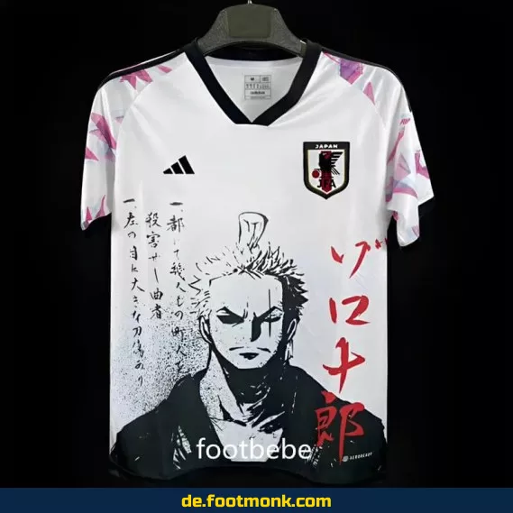 Japan Trikot 2024 Otaku Zoro Roronoa Weiß – Authentisches Fußballtrikot für Herren