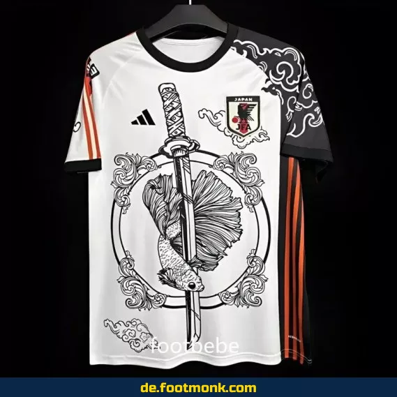 Japan Fussballtrikot 2024 – Samurai-Schwert Design in Weiß | Authentische Trikots für Herren, Damen & Kinder | Personalisierbar | Günstig online kaufen