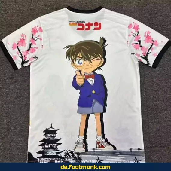 Authentisches Japan Fußballtrikot 2025/2026 – Détective Conan Edition (Weiß) – Herren, Damen & Kinder | Personalisierbar | Nike/Adidas | Bundesliga & WM Stil