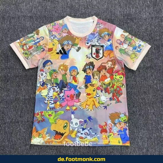 Japan Fußballtrikot 2025/2026 – Digimon Edition – Authentisches Fussballtrikot für Herren, Damen & Kinder