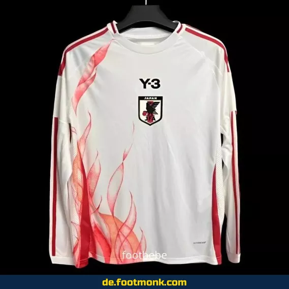 Japan Y3 2024 Auswärtstrikot weiß Langarm – Authentisches Fußballtrikot für Herren | Fußballtrikots günstig online kaufen