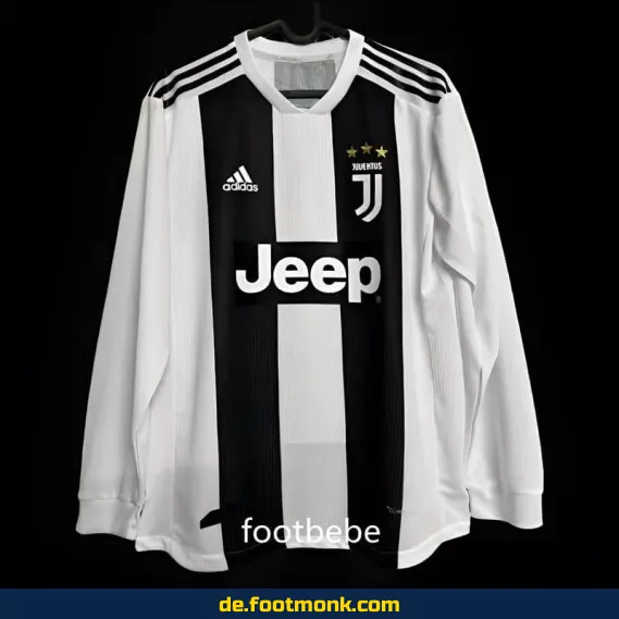 Juventus Vintage Trikot 2018/2019 Heim Herren Langarm – Authentisches Retro Fußballtrikot