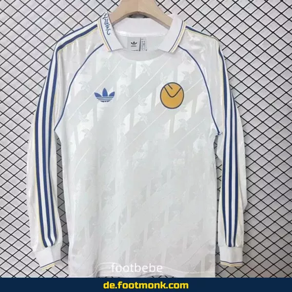 Leeds United Trikot 2024/2025 Langarm – Weißes Fußballtrikot Herren/Damen/Kinder | Authentisches Vereinstrikot | Nike/Adidas | Personalisierbar mit Nummer & Name