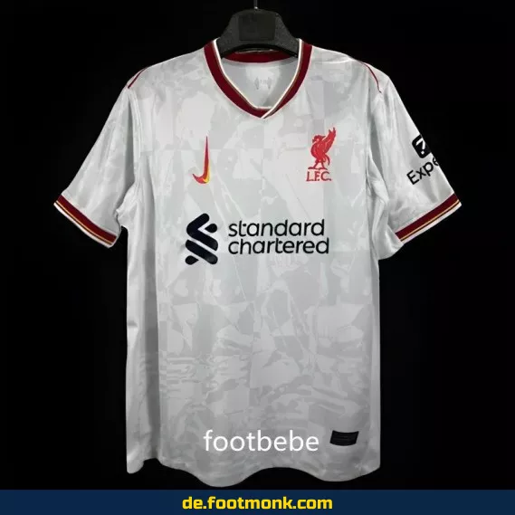 Liverpool Trikot 2024/2025 Third Weiß – Günstige Fußballtrikots Herren/Damen/Kinder | Authentisches Vereinstrikot | Nike/Adidas | Personalisiert mit Nummer