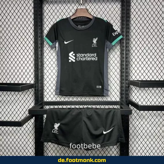 Liverpool Auswärtstrikot Kinder 2024/2025 – Schwarz | Günstige Fußballtrikots online kaufen | Authentisches Vereinstrikot | Nike/Adidas