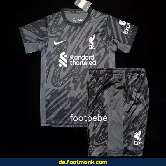 Liverpool Torwarttrikot Kinder 2024/2025 schwarz – Günstige Fußballtrikots online kaufen | Authentisches Vereinstrikot | Nike/Adidas
