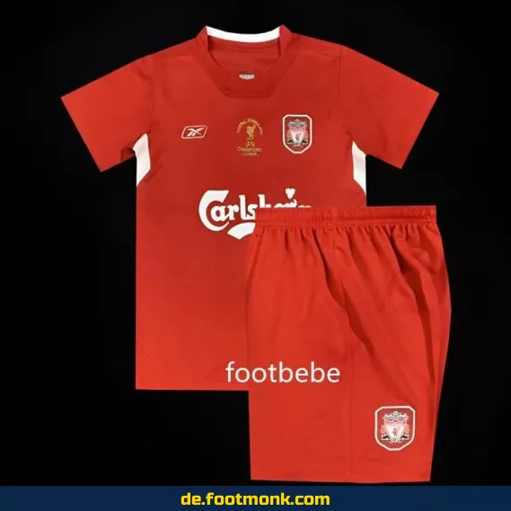 Liverpool Vintage Kinder Fußballtrikot 2004/2005 Heim – Retro Vereinstrikot für Jungen & Mädchen
