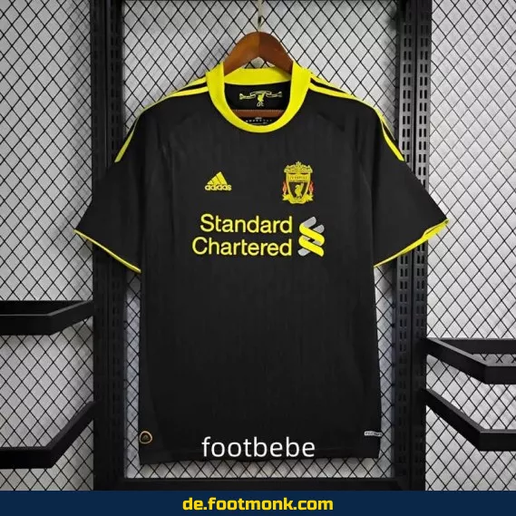 Liverpool Vintage Trikot 2010/2011 – Drittes Trikot in Schwarz | Retro Fußballtrikot | Authentisches Vereinstrikot für Herren