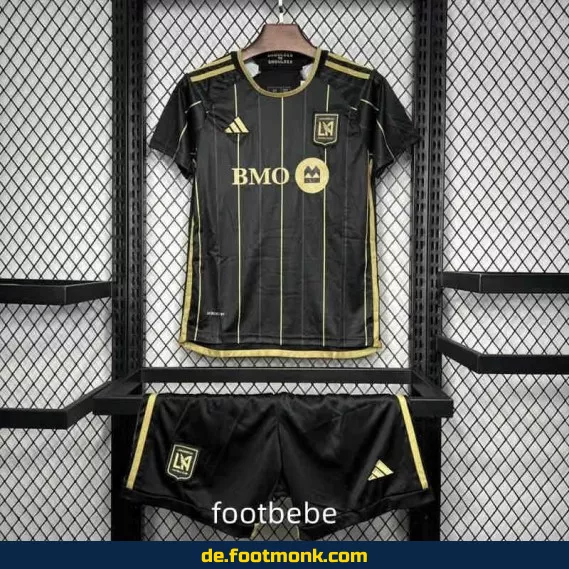 Los Angeles FC Heimtrikot 2024/2025 für Kinder - Offizielles schwarzes Fußballtrikot - Günstige Fussballtrikots online kaufen