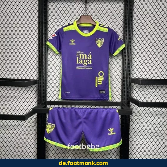 Malaga Kinder Fußballtrikot 2024/2025 Auswärts Violet – Günstige Fussballtrikots für Kinder