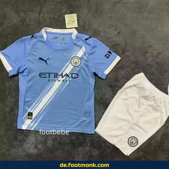 Manchester City Heimtrikot Kinder 2025/2026 – Günstige Fußballtrikots online kaufen | Authentisches Vereinstrikot für Kinder | Nike/Adidas