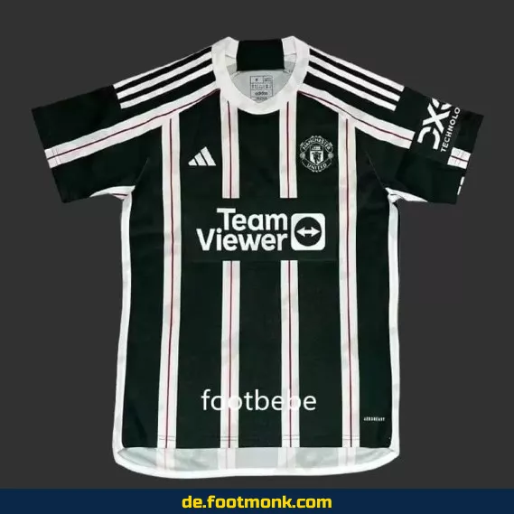 Manchester United Fußballtrikot 2023/2024 – Dunkelgrün, Auswärts, Kinder, Herren, Damen, personalisiert, offizielle Trikots