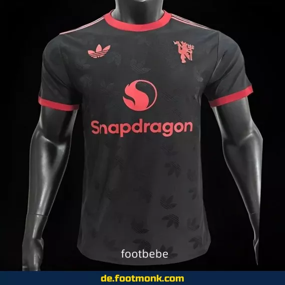 Manchester United 2024/2025 Special Edition schwarzes Fußballtrikot – Authentisches Vereinstrikot für Herren, Damen & Kinder | Nike/Adidas | Personalisierbar mit Nummer & Name