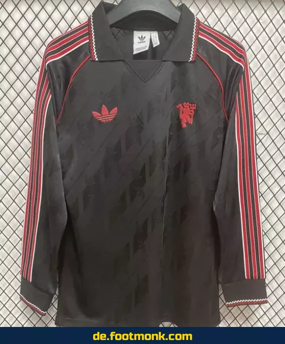 Manchester United Trikot 2025/2026 Langarm – Herren Fußballtrikot Schwarz | Offiziell | Nike | Günstig Kaufen