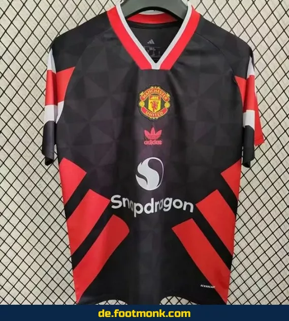Manchester United Retro Trikot 2025/2026 Schwarz – Authentisches Fußballtrikot Herren/Damen/Kinder | Nike/Adidas Vereinstrikot | Personalisierbar mit Nummer & Name