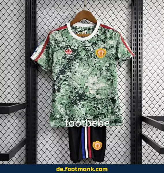 Manchester United Kinder Fußballtrikot 2024/2025 – Stone Roses Edition | Günstige Fussballtrikots online kaufen | Authentisches Vereinstrikot für Kinder | Nike/Adidas