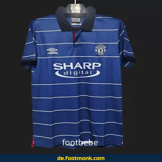 Vintage Manchester United Trikot 1999/2000 – Drittes Trikot Blau | Retro Fußballtrikot | Authentisches Vereinstrikot | Herren Damen Kinder | Nike/Adidas | Personalisierbar
