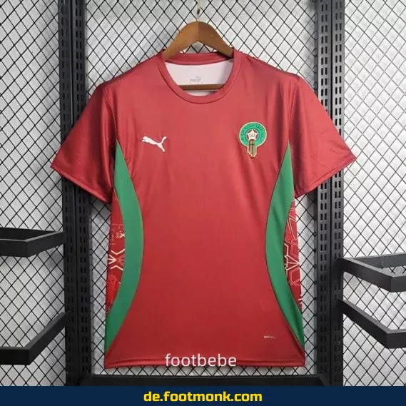 Marokko Trainings-Trikot 2024/2025 Rot – Fußballtrikot Herren/Damen/Kinder | Günstig Online Kaufen