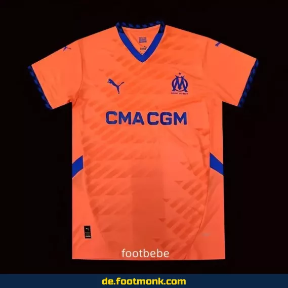 Olympique Marseille Trikot 2024/2025 Drittes Trikot Orange – Herren/Damen/Kinder – Offiziell & Authentisch