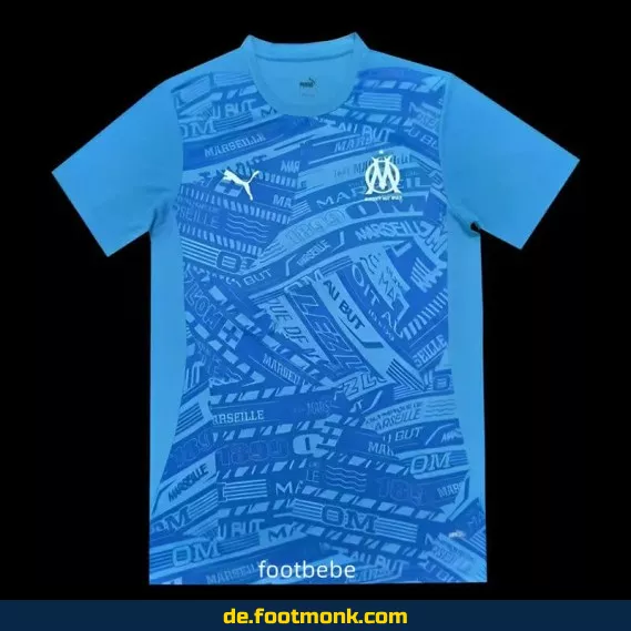 Offizielles Olympique Marseille Trainings-Trikot 2024/2025 – Blaues Fußballtrikot für Herren, Damen & Kinder | Günstige Vereinstrikots | Nike/Adidas | Personalisierbar mit Nummer & Name