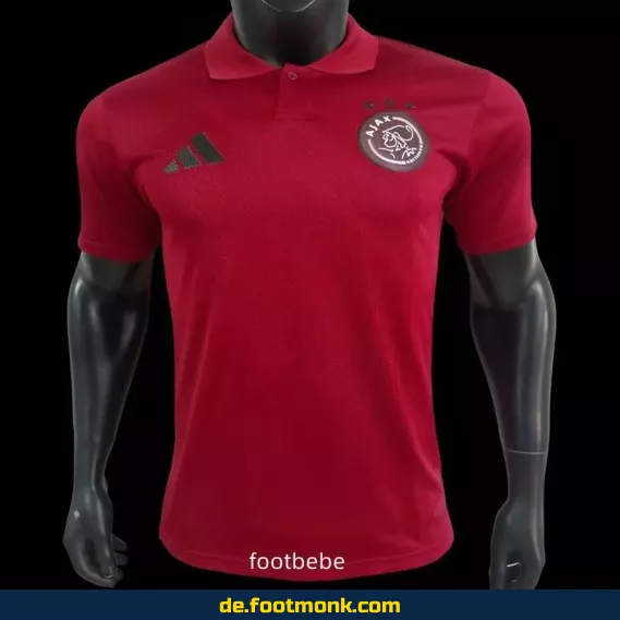 Ajax 2025 Heimtrikot Polo Rot – Offizielles Fußballtrikot Herren/Damen/Kinder | Günstige Fussballtrikots Online Kaufen