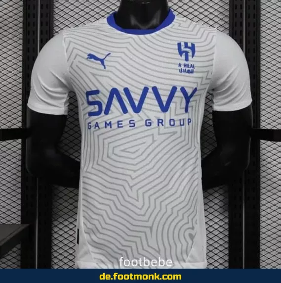 Al-Hilal Saudi Auswärtstrikot 2024/2025 – Weißes Fußballtrikot Herren/Damen/Kinder | Authentisches Vereinstrikot | Nike/Adidas | Personalisierbar mit Nummer & Name