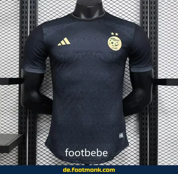 Algerien Trainings-Trikot 2023/2024 Schwarz – Fußballtrikot Herren/Damen/Kinder – Authentisches Fussballtrikot