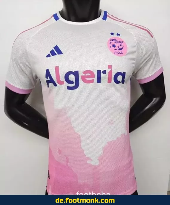 Algerien Heimtrikot 2024/2025 – Weiß-Rosa | Fußballtrikot Herren/Damen/Kinder | Authentisches Fussballtrikot | Nike/Adidas | Personalisierbar