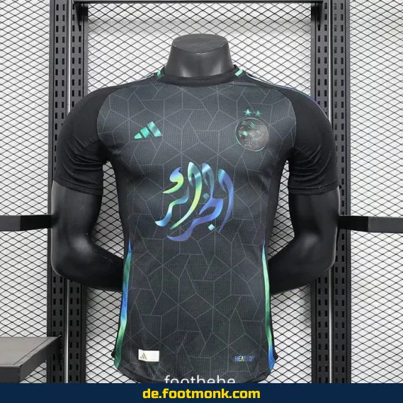 Algerien Nationaltrikot 2024/2025 – Exklusive schwarze Edition | Fußballtrikot Herren/Damen/Kinder | Authentisches Fussballtrikot | Nike/Adidas | Personalisierbar