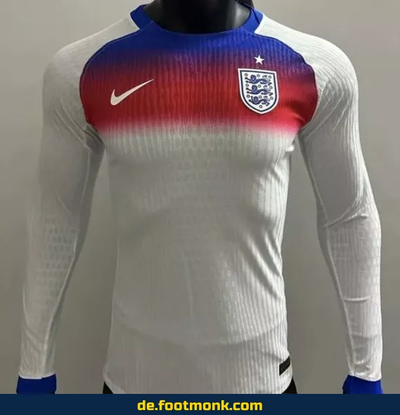 England Heimtrikot 2025 Langarm – Weißes Fußballtrikot für Herren | Authentisches Fussballtrikot | Nike/Adidas | Personalisierbar | Günstig online kaufen