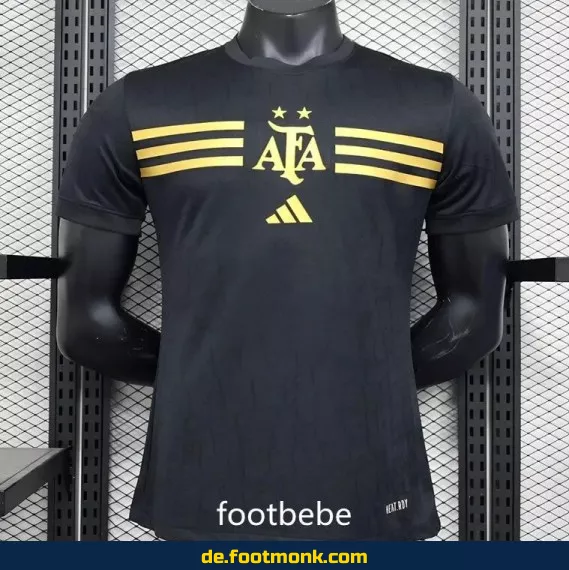 Argentinien Heimtrikot 2023/2024 – Offizielles schwarzes Sonderedition Fußballtrikot (Herren/Damen/Kinder) – Nike/Adidas – Personalisierbar mit Nummer & Name